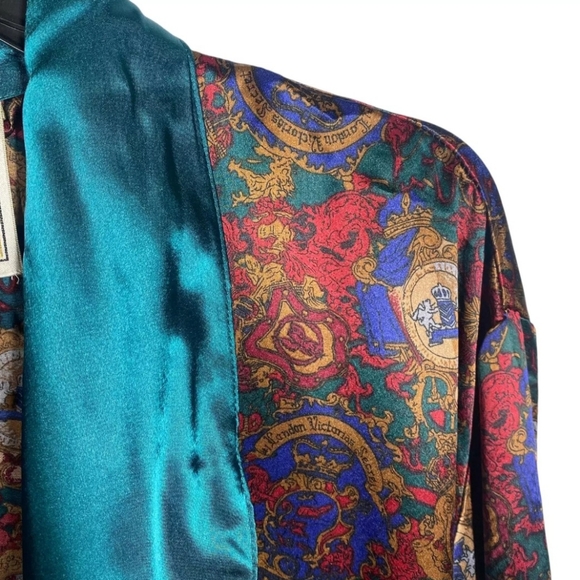 Vintage 1 London Satin Paisley Robe - Picture 7 of 7